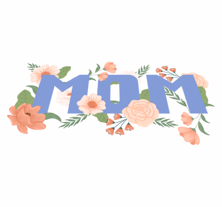 Vinyl tapijt bloemen en planten moederdag illustratie - TenStickers