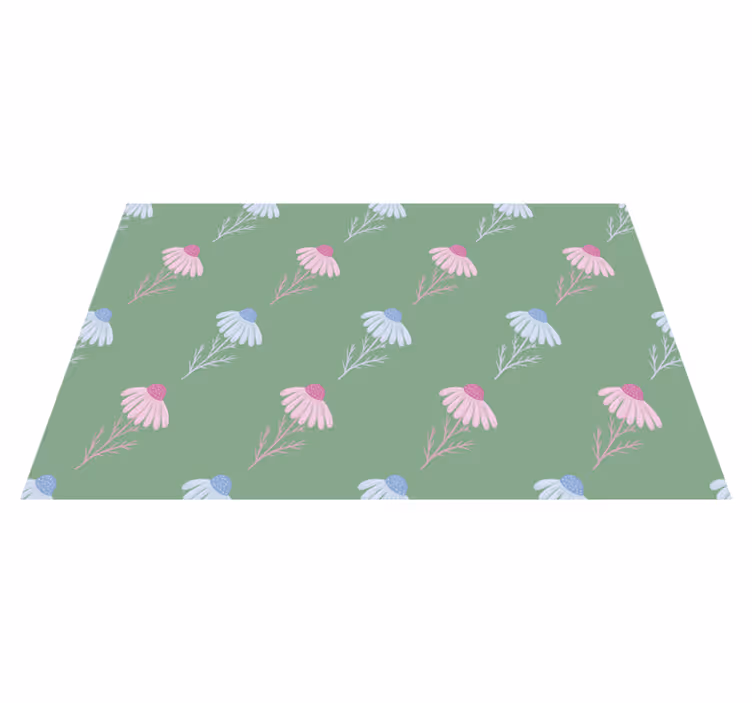 Vinyl tapijt bloemen en planten kamillebloem patroon - TenStickers