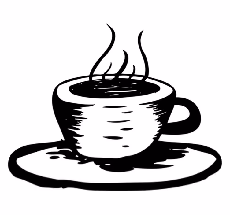 Vinyl vloerkleed keuken koffie met melk - TenStickers