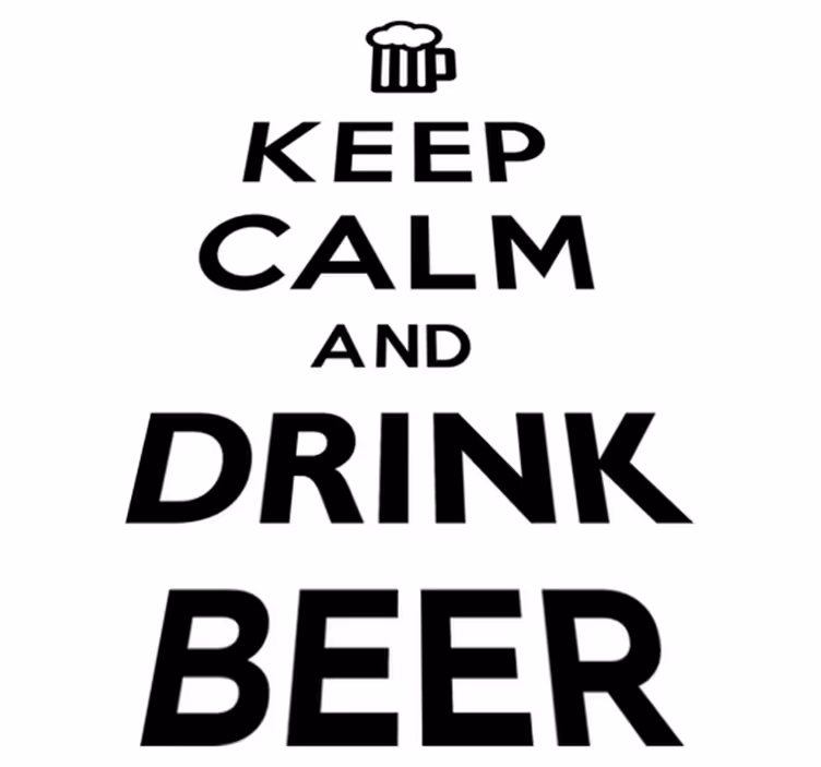 Vinyl vloerkleed keuken rustig en drink bier - TenStickers