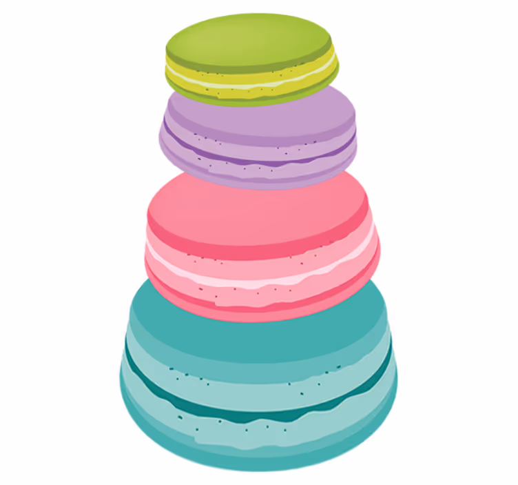 Vinyl vloerkleed keuken colorfuls macarrons - TenStickers