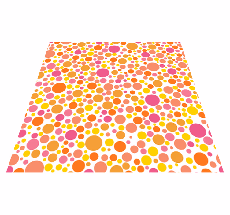 Vinyl tapijt eetkamer warme bubbels - TenStickers