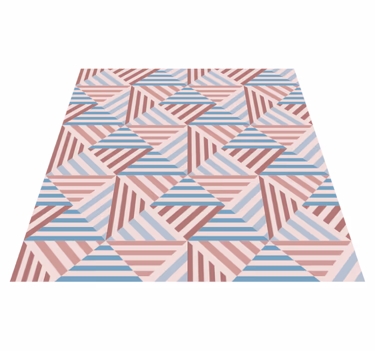 Vinyl tapijt eetkamer abstracte geometrie - TenStickers