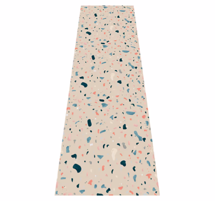 Vinyl vloerkleed keuken handgeschilderd terrazzo patroon - TenStickers