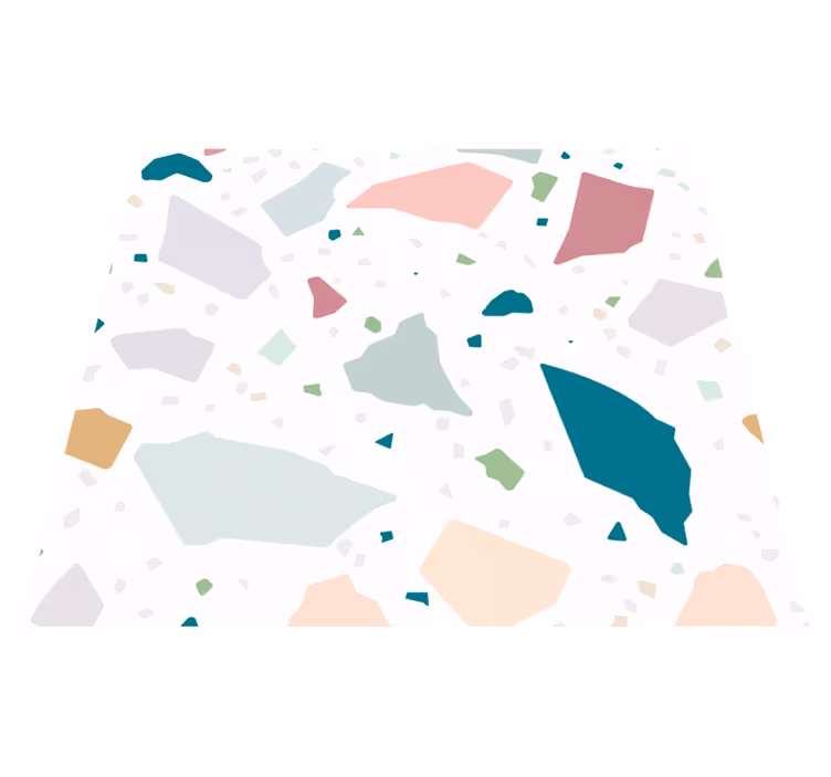 Vinyl vloerkleed keuken met mediterraan terrazzo patroon - TenStickers