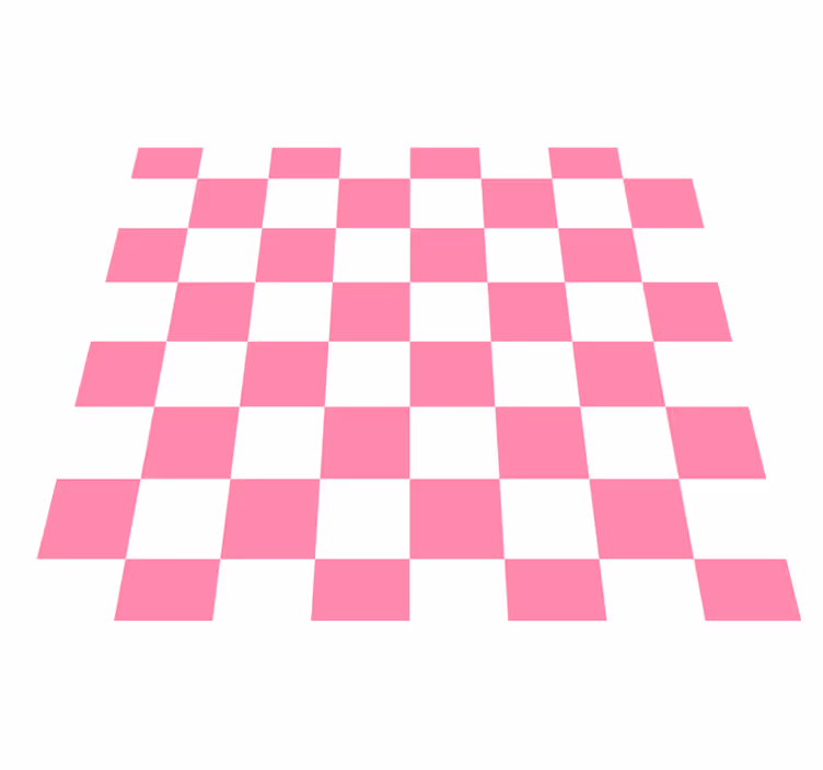 Vinyl vloerkleed keuken roze geruit - TenStickers