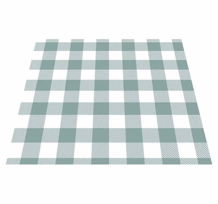 Vinyl vloerkleed keuken groen tartan - TenStickers