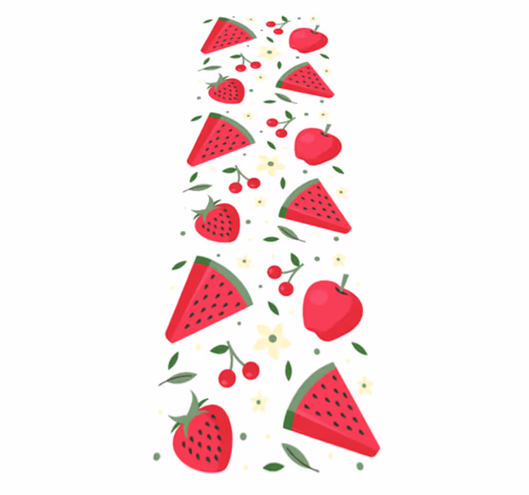Vinyl vloerkleed keuken met verschillende fruitpatronen - TenStickers