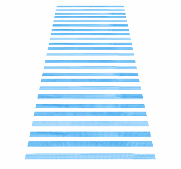 Vinyl vloerkleed keuken in blauw gestructureerd ruitpatroon - TenStickers