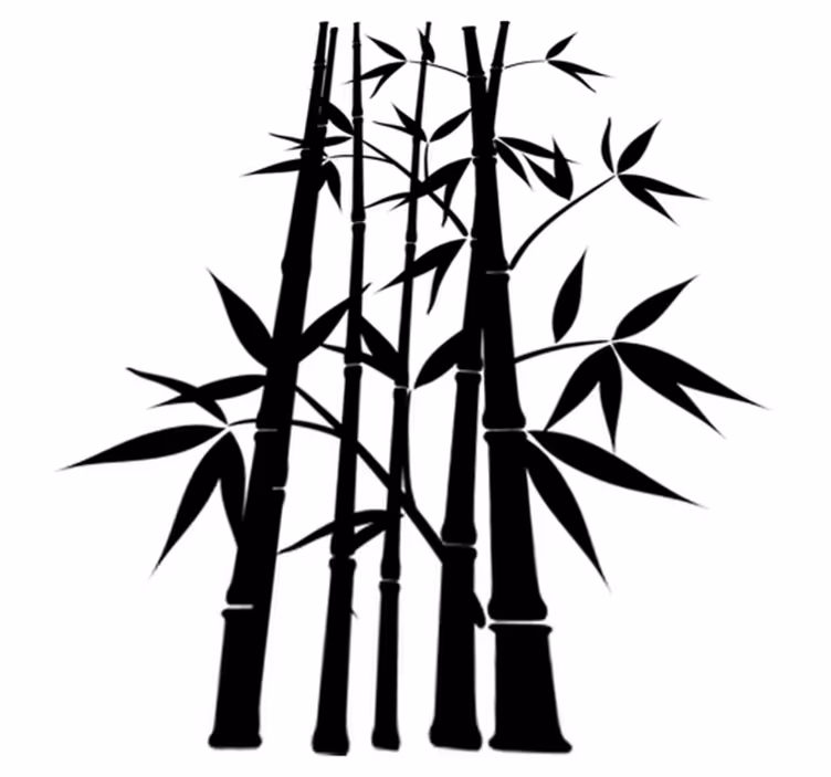 Vinyl vloerkleed badkamer bamboe planten decoratie - TenStickers