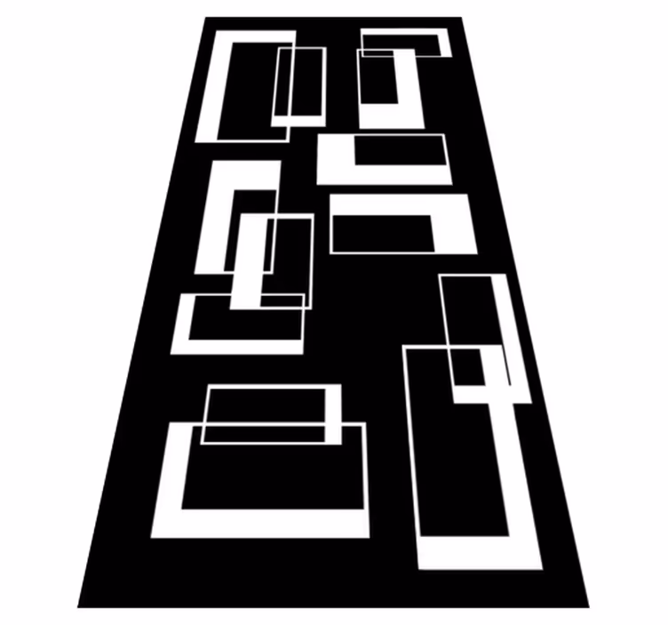 Vinyl vloerkleed badkamer minimalistische rechthoeken - TenStickers