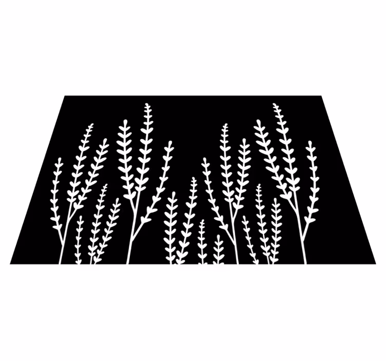 Vinyl vloerkleed badkamer zwart-witte spikes - TenStickers