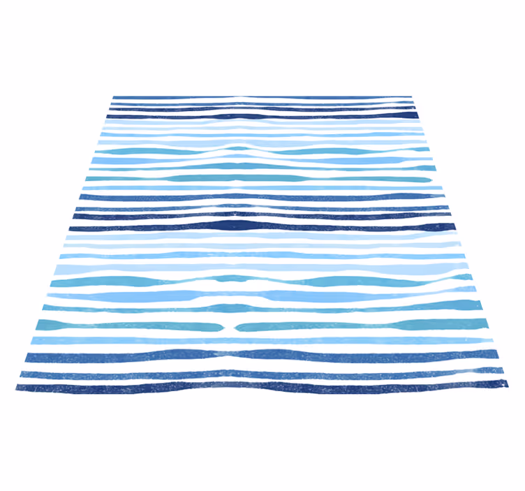 Vinyl vloerkleed badkamer blauwe verticale strepen - TenStickers