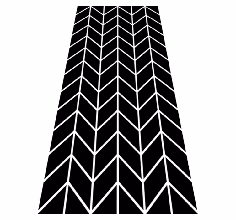 Vinyl vloerkleed badkamer geometrische pijlen - TenStickers