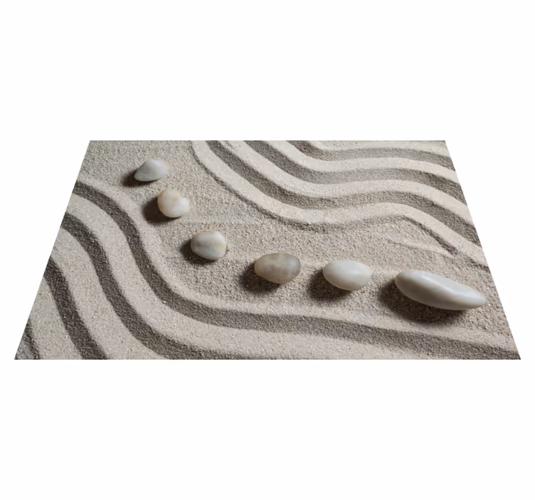 Vinyl vloerkleed badkamer zen pad zand - TenStickers
