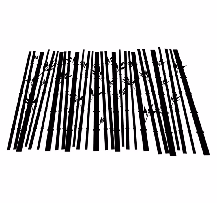 Vinyl vloerkleed badkamer bambooplanten - TenStickers