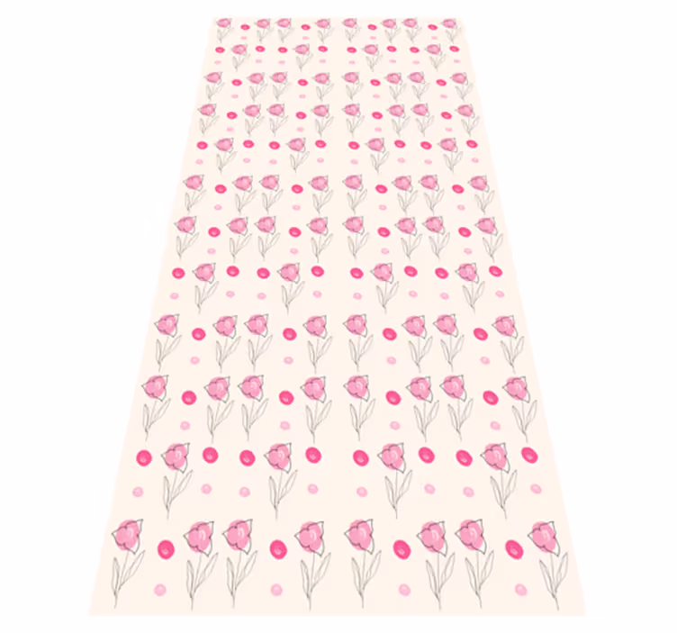 Vinyl tapijt bloemen en planten bugambilia patrón - TenStickers