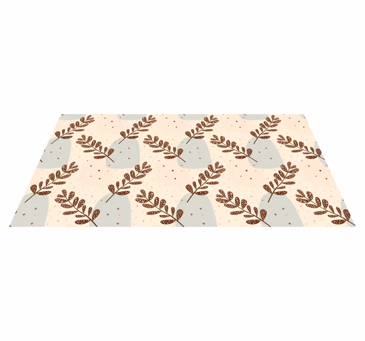 Vinyl tapijt bloemen en planten pastel esthetiek - TenStickers