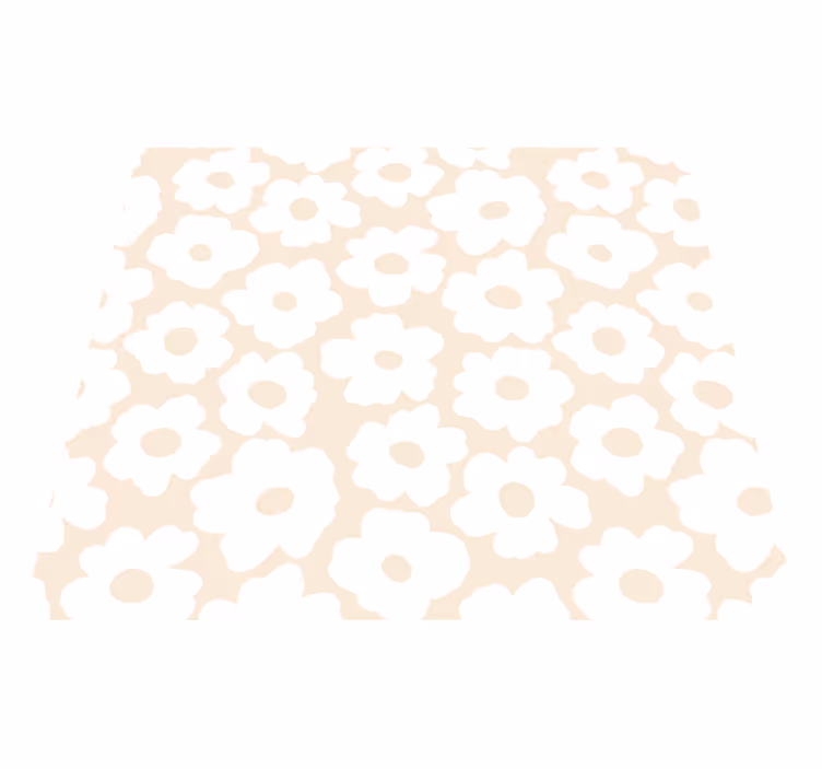 Vinyl tapijt bloemen en planten witte klaproos - TenStickers