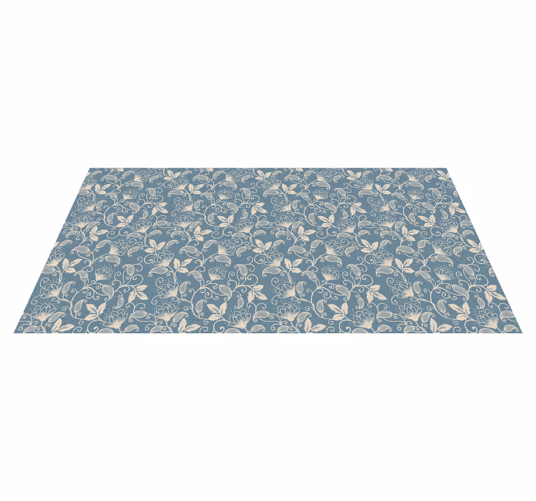 Vinyl tapijt bloemen en planten met bloemenpatroon - TenStickers