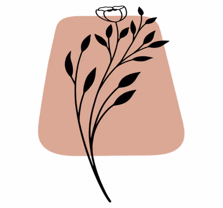 Vinyl tapijt bloemen en planten stijlvolle bloemaccenten - TenStickers