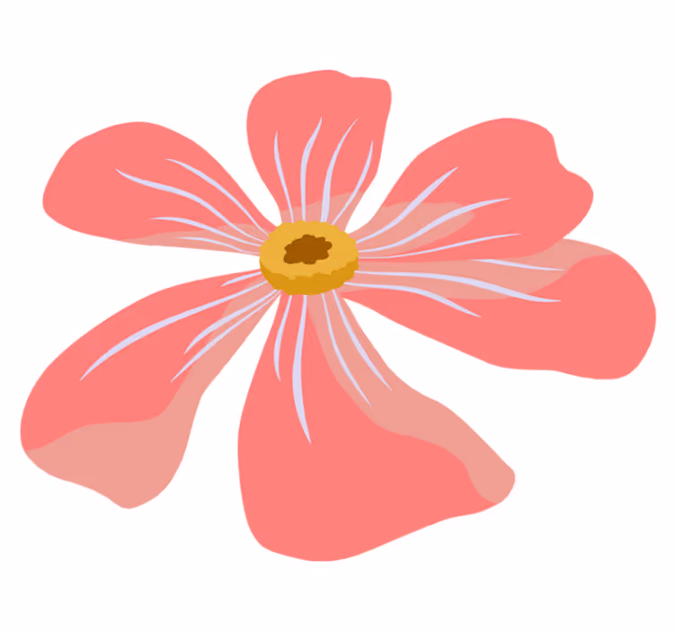 Vinyl tapijt bloemen en planten roze bloemontwerp - TenStickers
