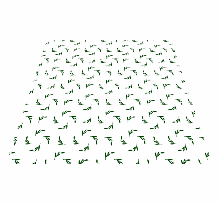 Vinyl tapijt bloemen en planten botanische bladillustratie - TenStickers