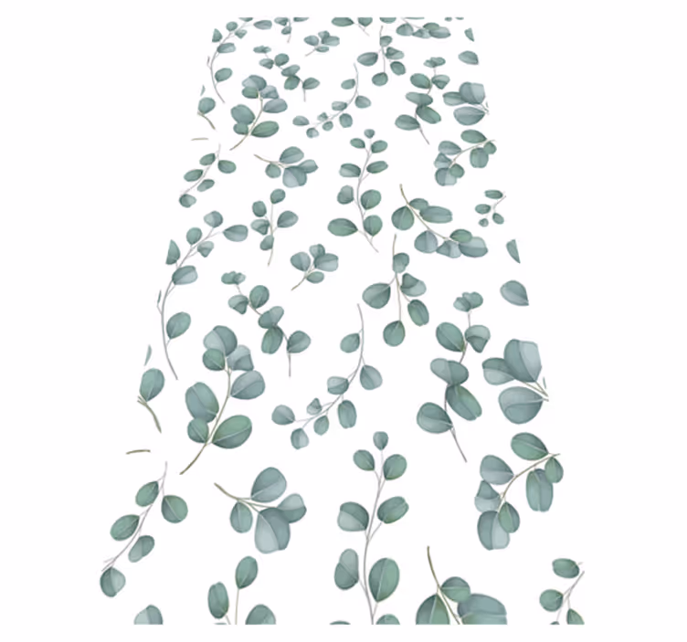 Vinyl tapijt bloemen en planten eucalyptus groenery design - TenStickers