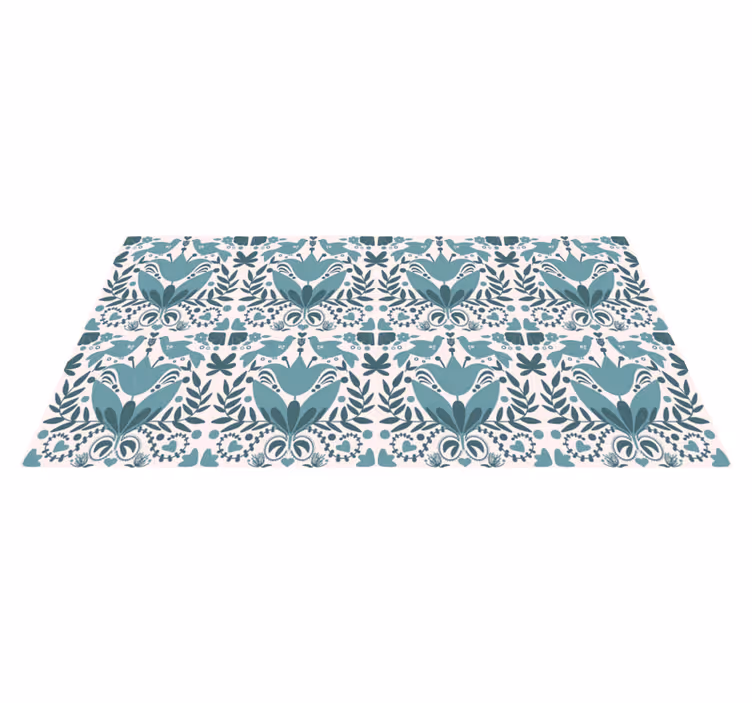 Vinyl tapijt bloemen en planten bloemenprint concept - TenStickers