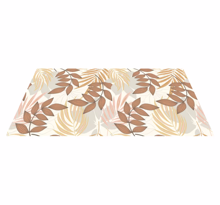 Vinyl tapijt bloemen en planten elegante bladinspiratie - TenStickers