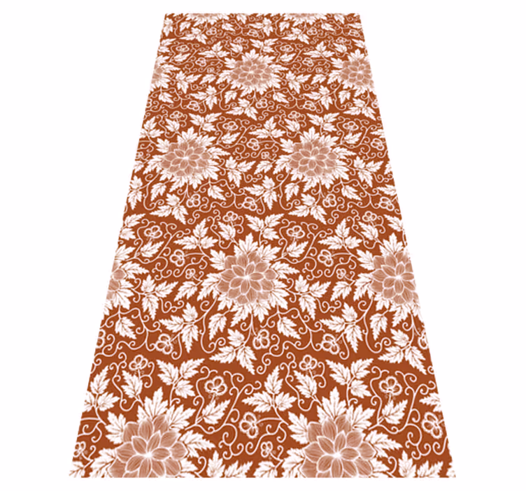Vinyl tapijt bloemen en planten botanische creatie - TenStickers