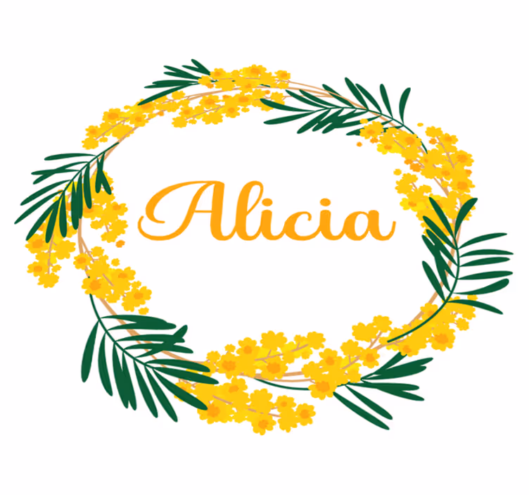 Vinyl tapijt tiener met ronde mimosa lijm - TenStickers