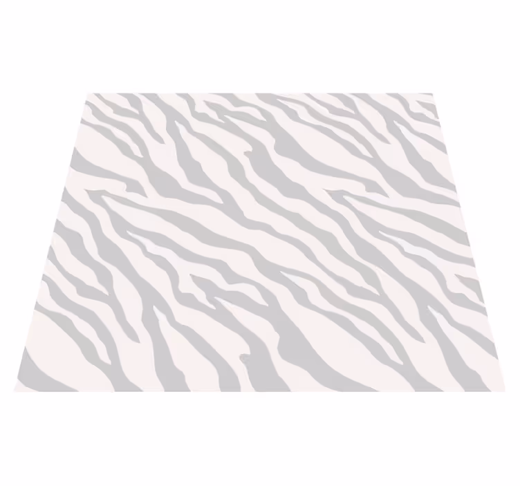 Vinyl tapijt dierenprint lichtgrijs zebrapatroon - TenStickers