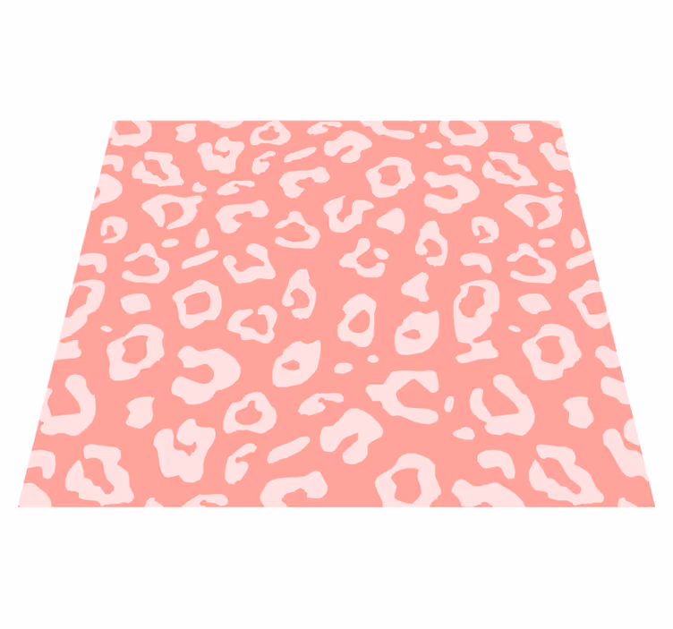 Vinyl tapijt dierenprint roze luipaardtextuur - TenStickers