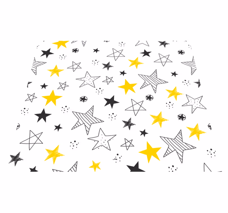Vinyl tapijt sterren rock'n'roll patroon - TenStickers