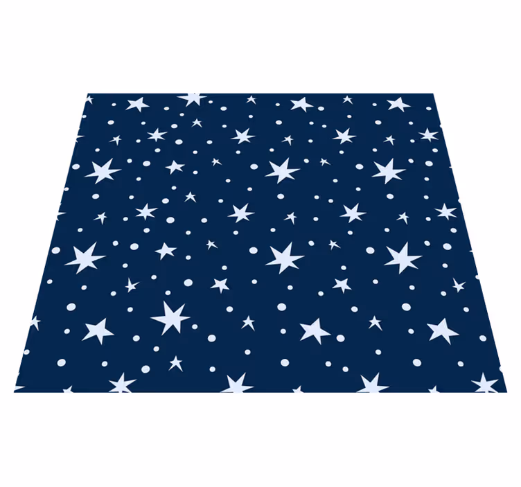 Vinyl tapijt sterren op marineblauw - TenStickers