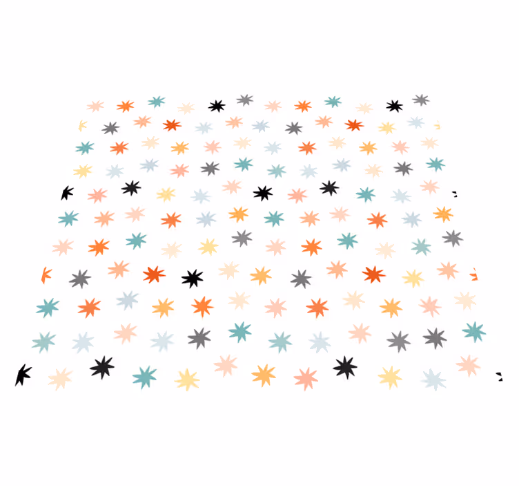 Vinyl tapijt sterren geometrisch sterpatroon - TenStickers