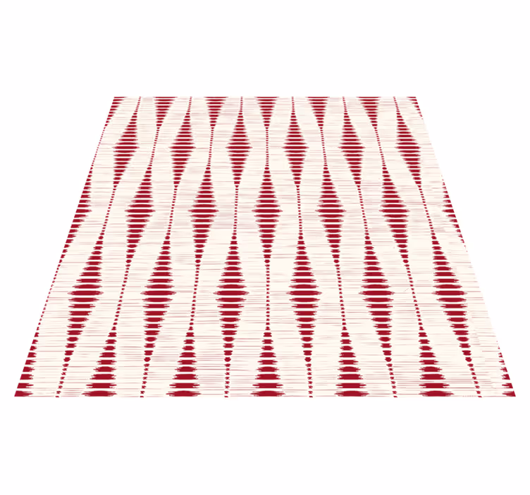 Vinyl tapijt geometrisch rood rabaul ikat - TenStickers