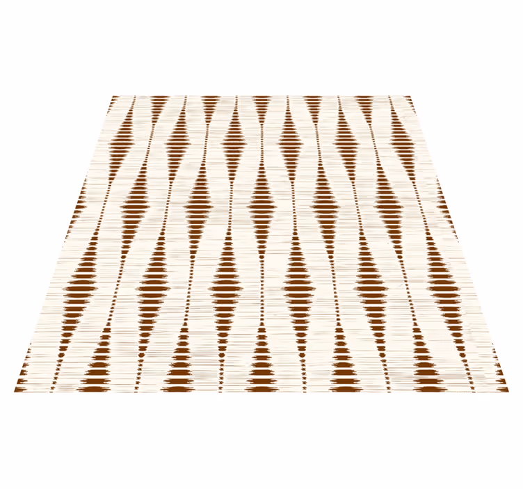 Vinyl tapijt geometrisch chocoladebruin ikat - TenStickers