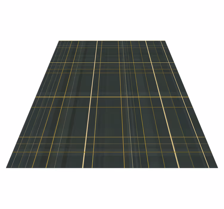 Vinyl tapijt geometrisch donkergroen schots patroon - TenStickers