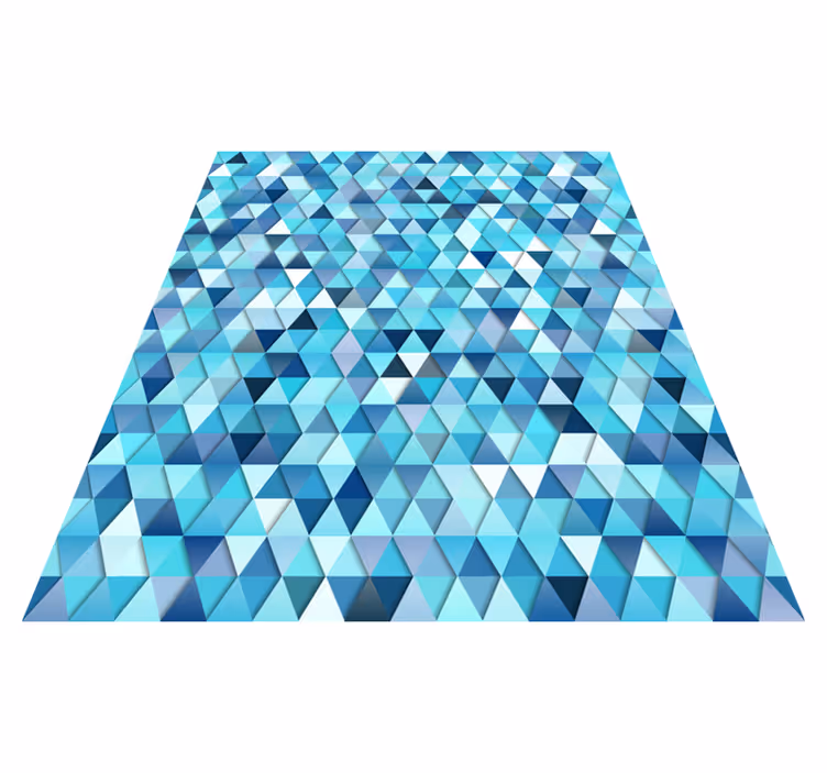 Vinyl tapijt geometrisch blauwe abstractie - TenStickers