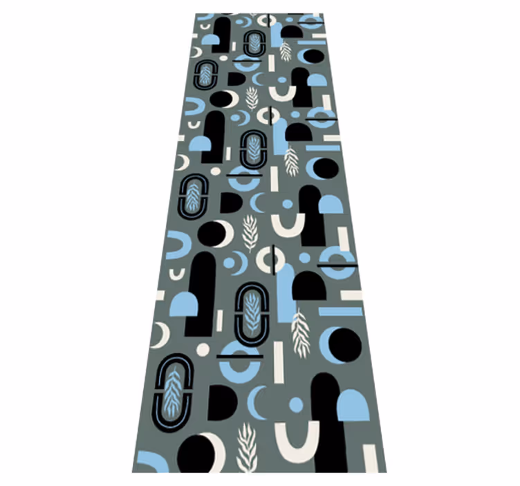Vinyl tapijt geometrisch abstracte vorm op achtergrond - TenStickers