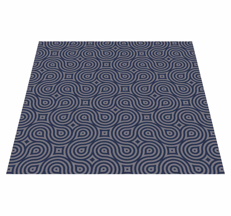 Vinyl tapijt geometrisch blauwe geometrische vormen - TenStickers