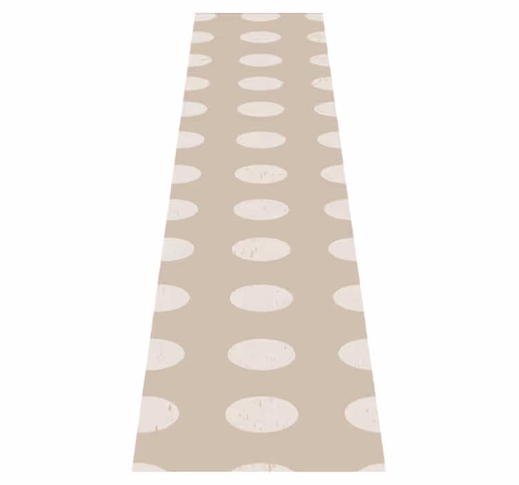 Vinyl tapijt geometrisch wit cirkelpatroon - TenStickers
