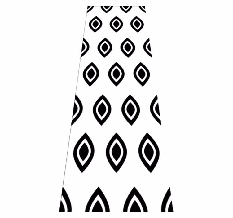 Vinyl tapijt geometrisch zwart-witte vormen - TenStickers