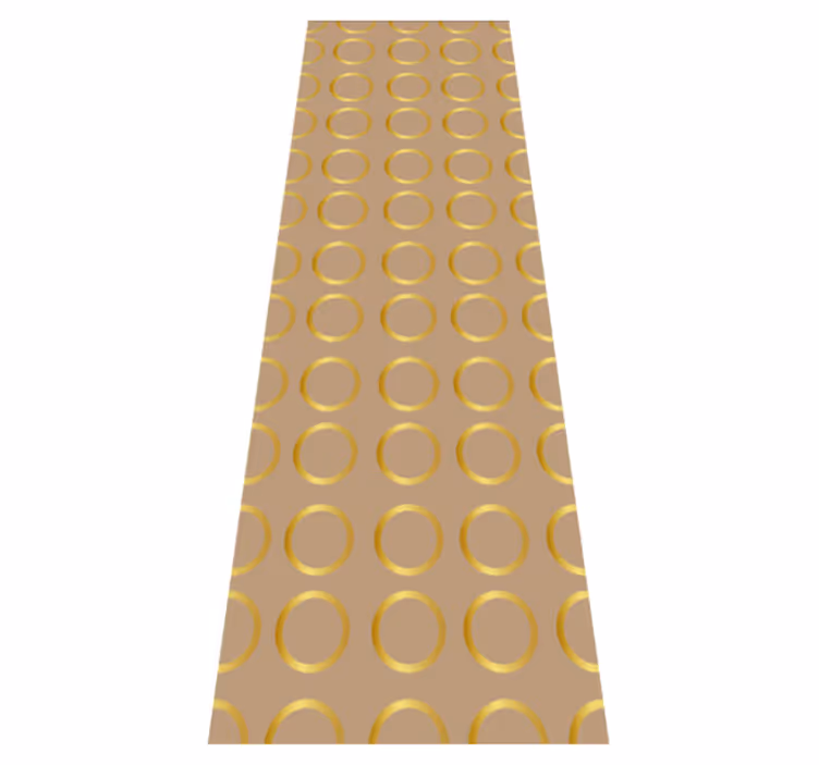 Vinyl tapijt geometrisch gouden cirkels patroon - TenStickers