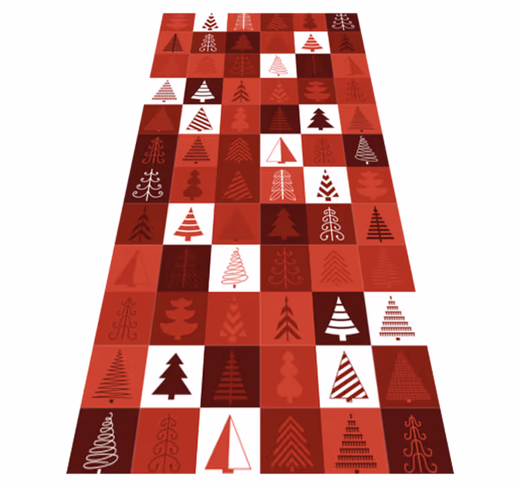 Vinyl tapijt kerstmis patchwork - TenStickers