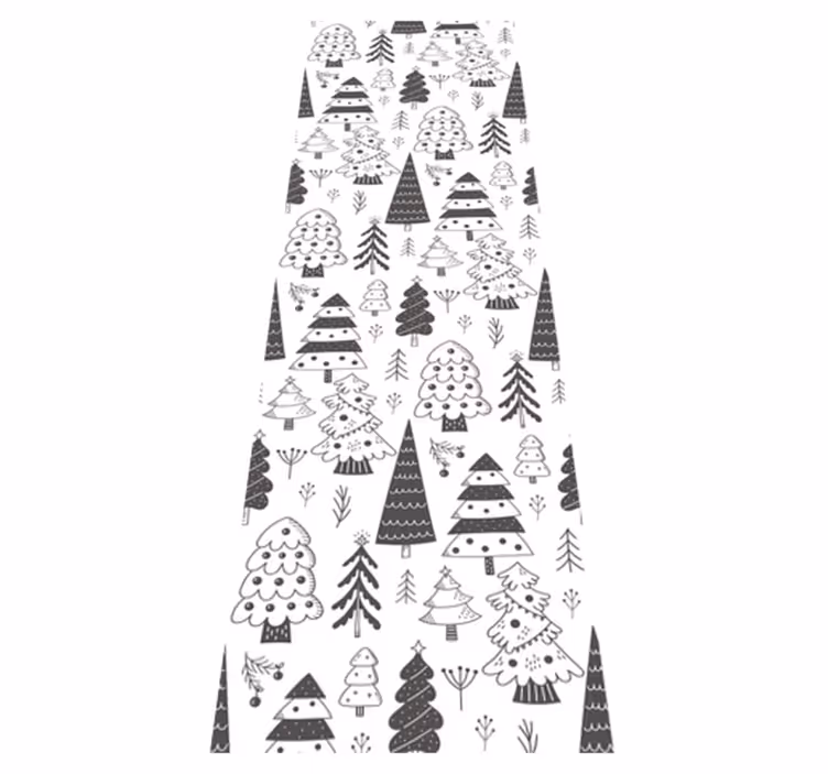 Vinyl tapijt kerstmis met kerstboom patroon - TenStickers