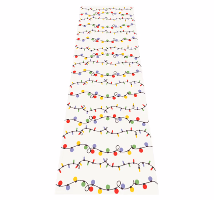 Vinyl tapijt kerstmis kleurrijke kerstverlichting - TenStickers