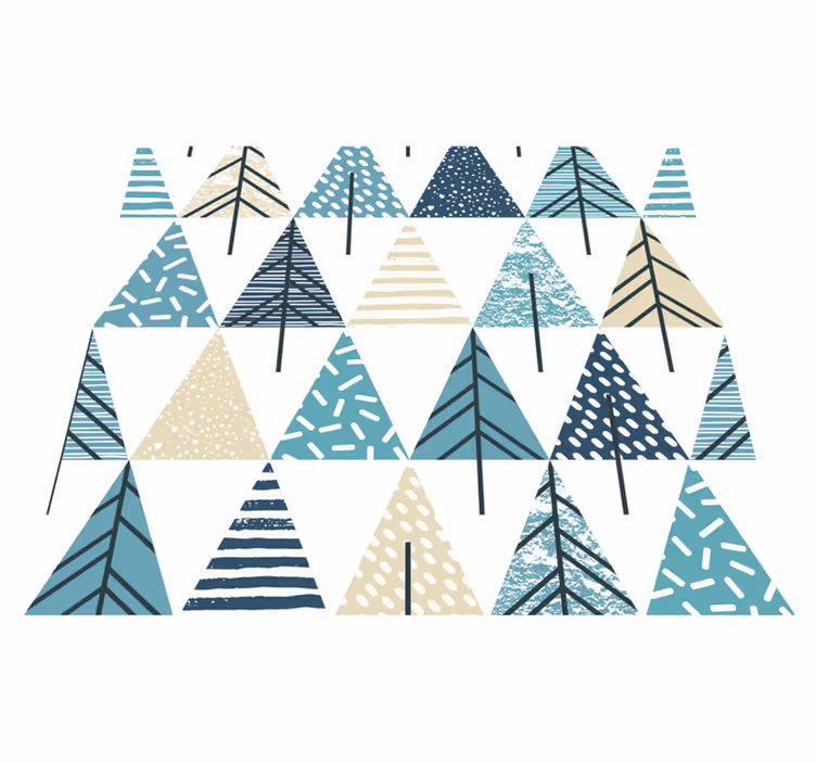 Vinyl tapijt slaapkamer nordic patroon - TenStickers